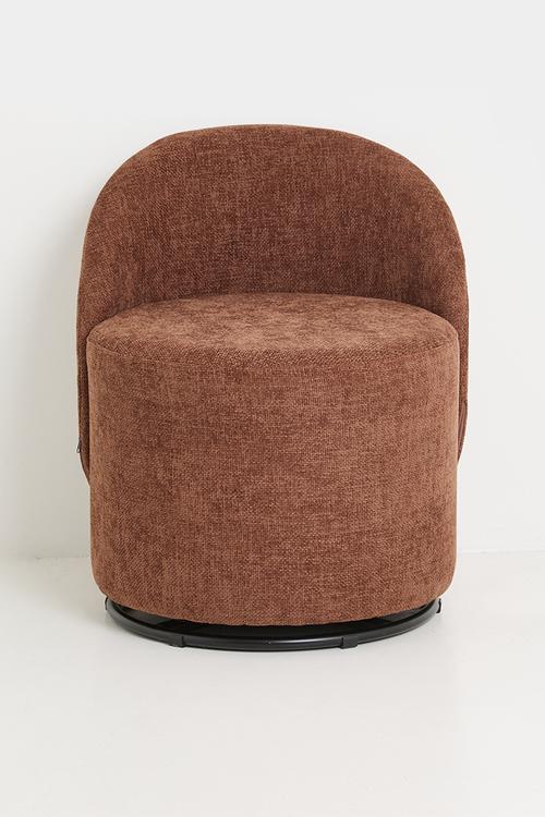 Taro Swivel Occasional Chair - Clay