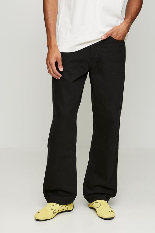 Check-5 Loose Denim Pant - Black