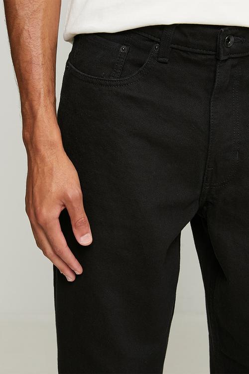 Check-5 Loose Denim Pant - Black