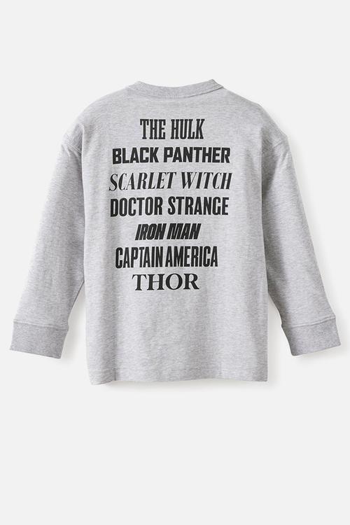 License Long Sleeve Tee - Lcn Mar Grey Marle/Advengers Marvel