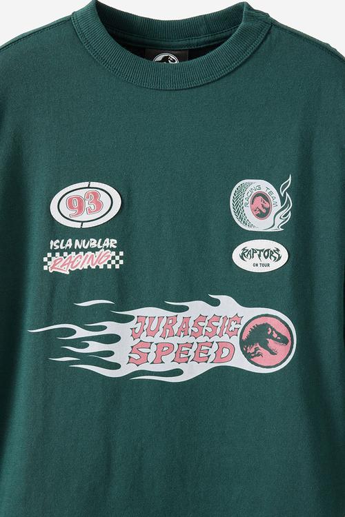 License Long Sleeve Tee - Lcn Uni Winter Jade/Jurassic Park