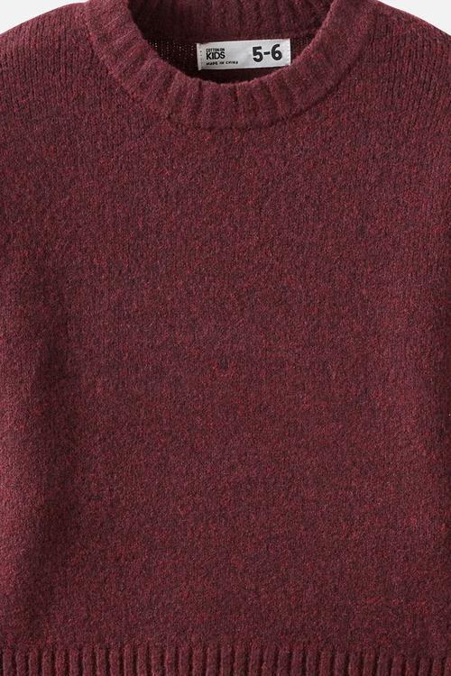 Sam Soft Knit Jumper  -  Bordeaux Marle
