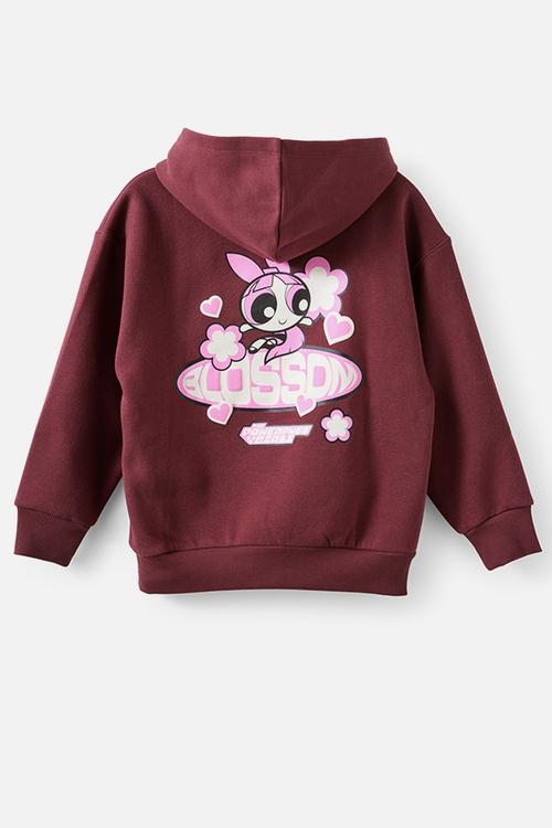 License Sammy Oversized Hoodie - Lcn Wb Bordeaux/Powerpuff Girls