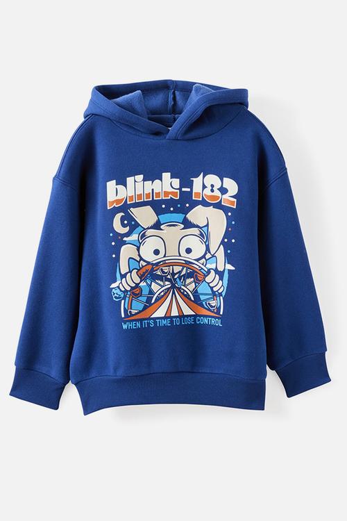 License Sammy Oversize Hoodie - Lcn Bra Denim Navy/Blink 182 Rabbit