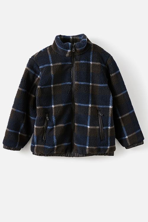 Simon Sherpa Jacket - Suid Ink/Phantom/Mice Blue Check