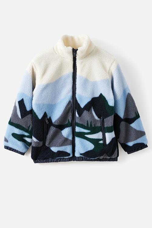 Simon Sherpa Jacket - Steel/Mountains