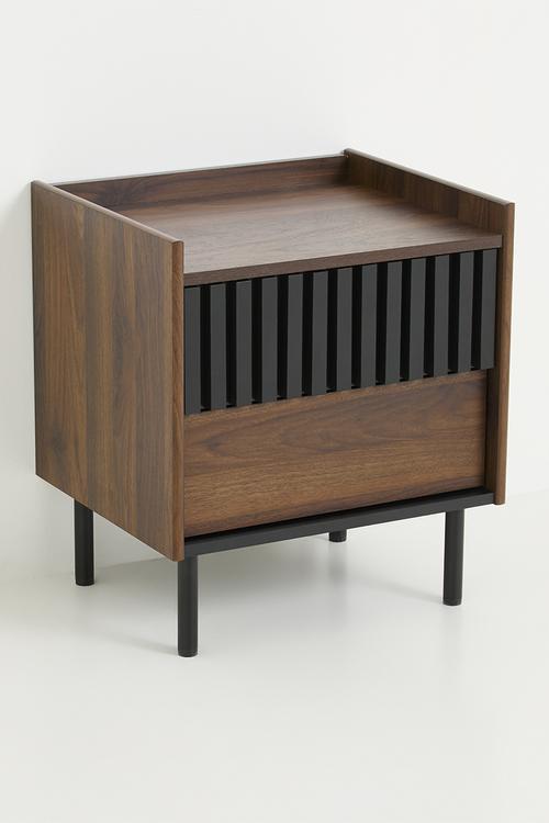 Malibu Bedside Table - Natural & Black