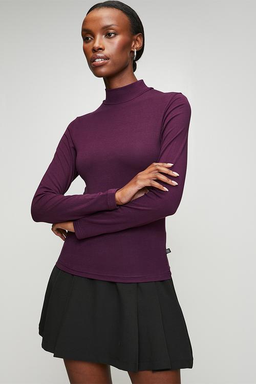 Luxe Polo neck Essential - purple