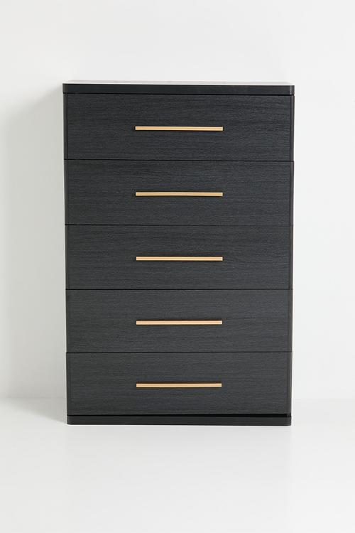 Roux 5 Drawer - Black