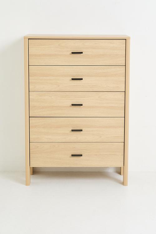 Noir 5 Drawer - Natural