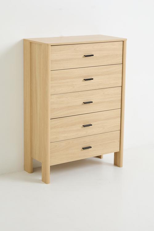 Noir 5 Drawer - Natural