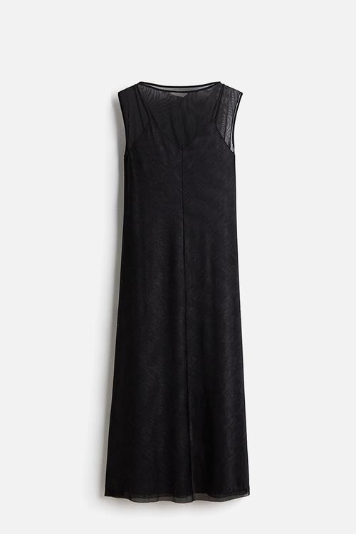 Layered dress - black