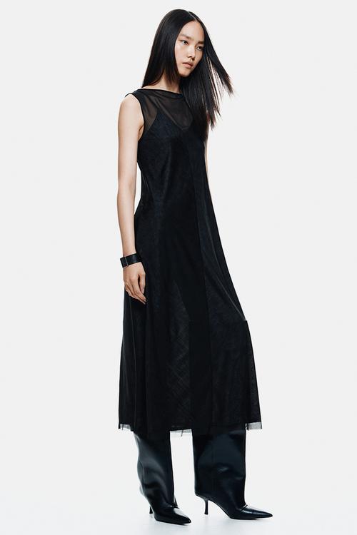 Layered dress - black