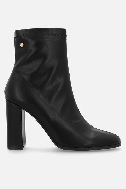 Shania 9 lycra block heel ankle boot - black