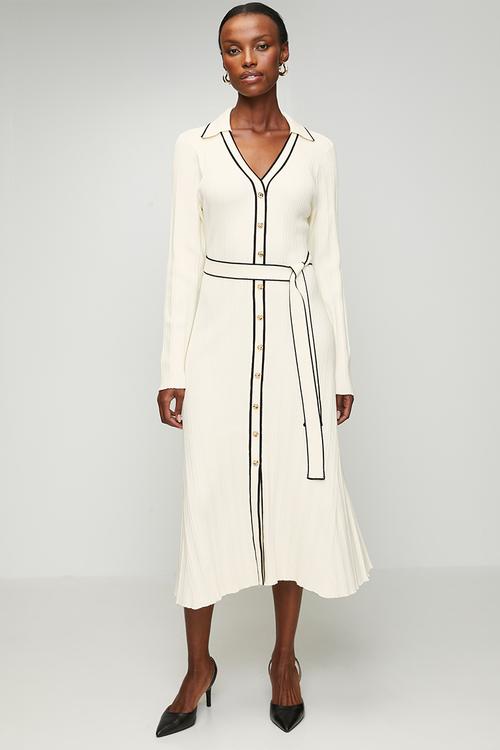 Pringle felicity knit dress  - white