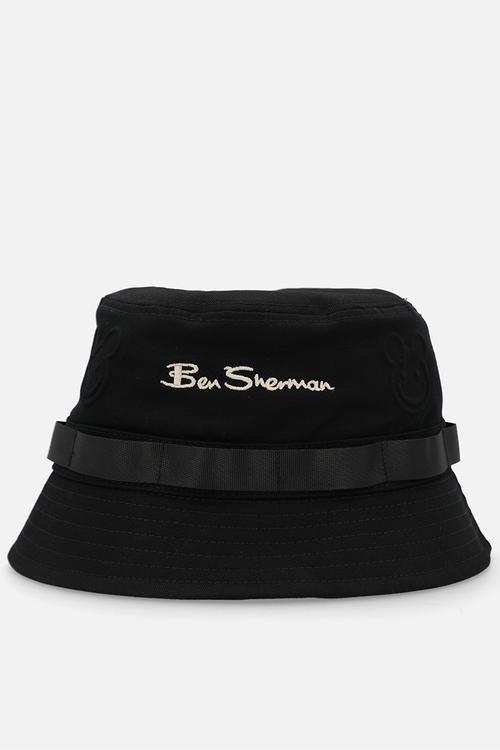 Bear Embossed Bucket Hat - Black