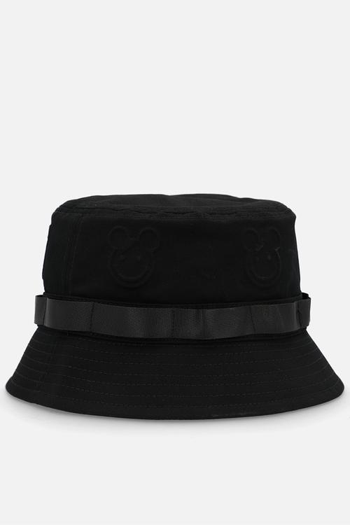 Bear Embossed Bucket Hat - Black