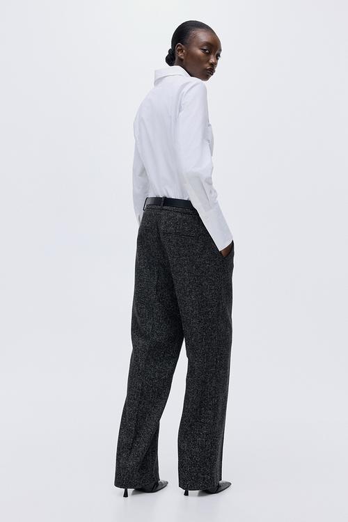 Tailored trousers - black marl