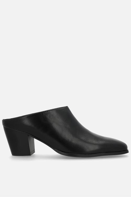 Millie closed toe block heel mule - black 