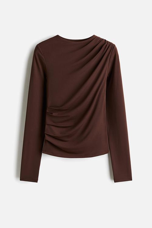 Draped top - brown