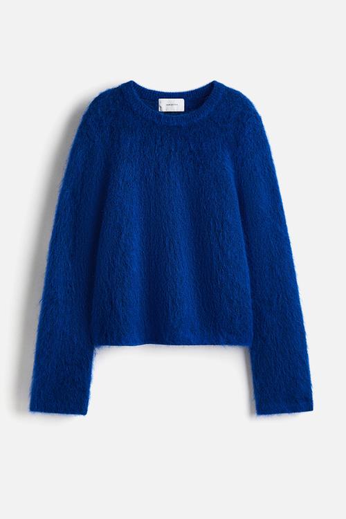 Mohair-blend jumper - bright blue