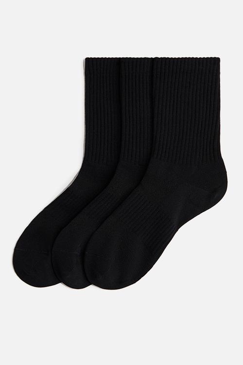 3-pack sports socks with drymove™ - black