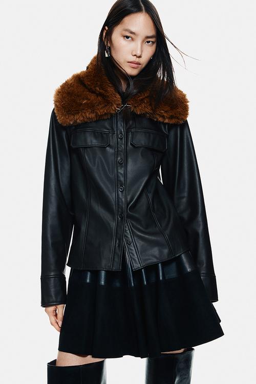Coated shirt - black