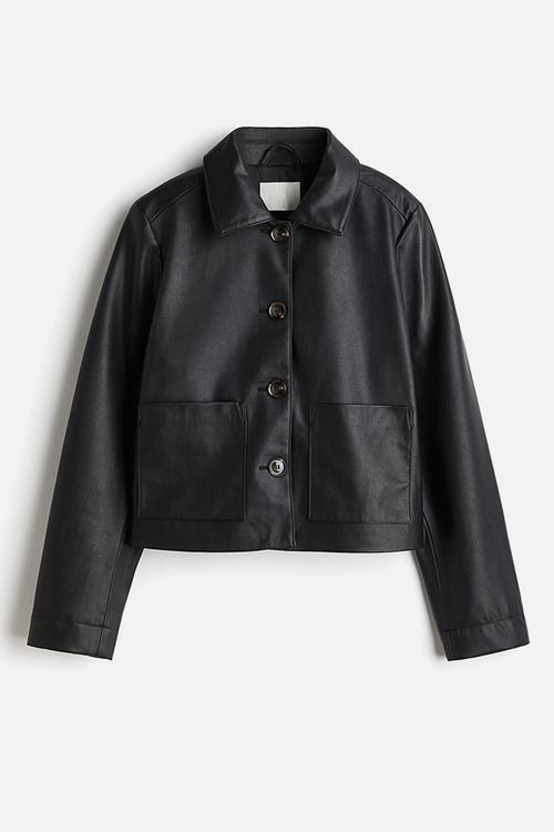 Coated jacket - black