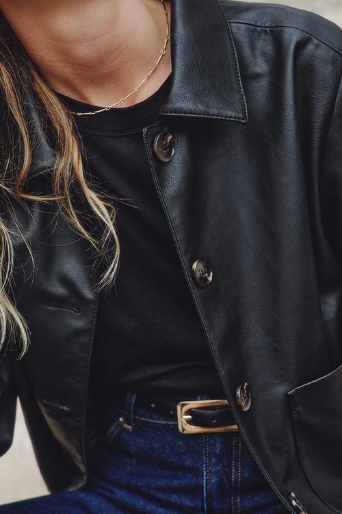 Coated jacket - black
