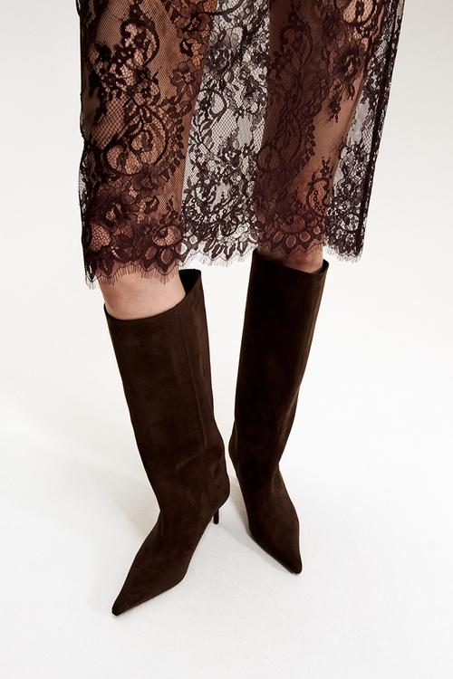 Knee-high boots - dark brown