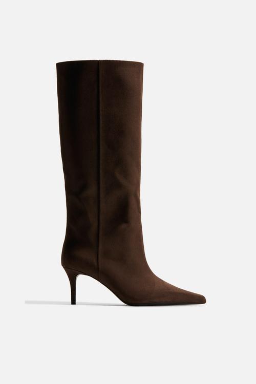 Knee-high boots - dark brown