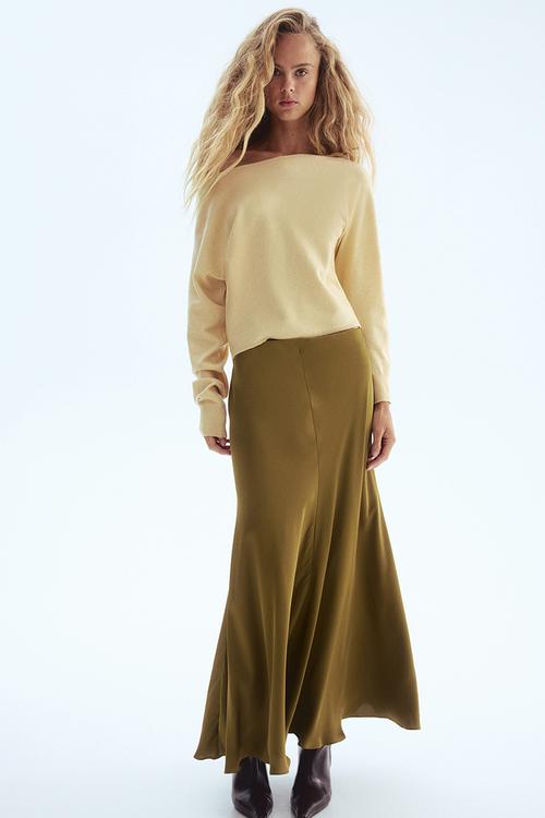 One-shoulder jumper - pale yellow