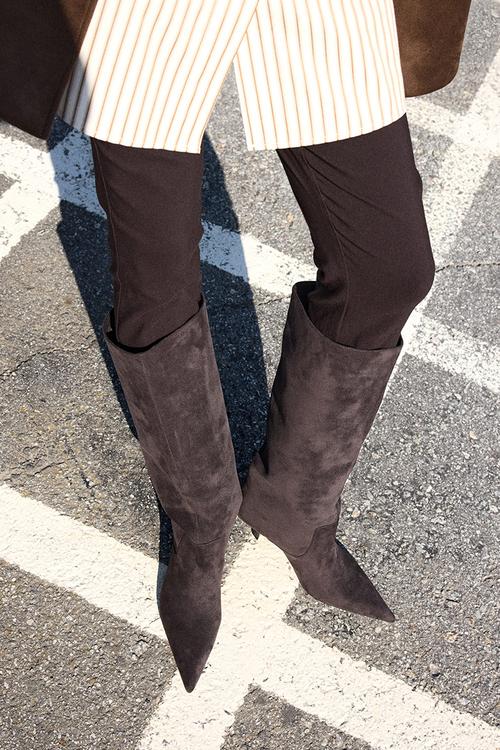 Knee-high boots - dark grey