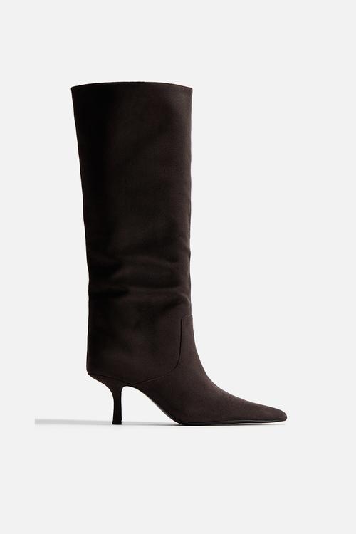 Knee-high boots - dark grey