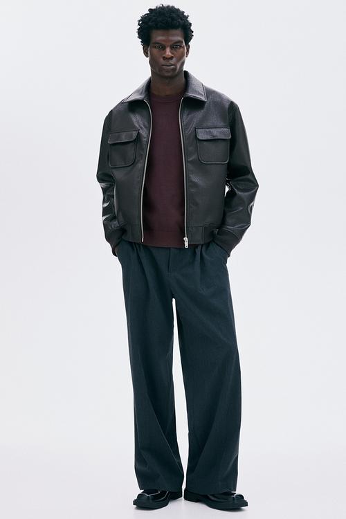 Regular fit fine-knit jumper - dark plum purple