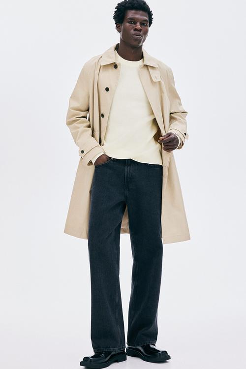 Regular fit rib-knit jumper - cream