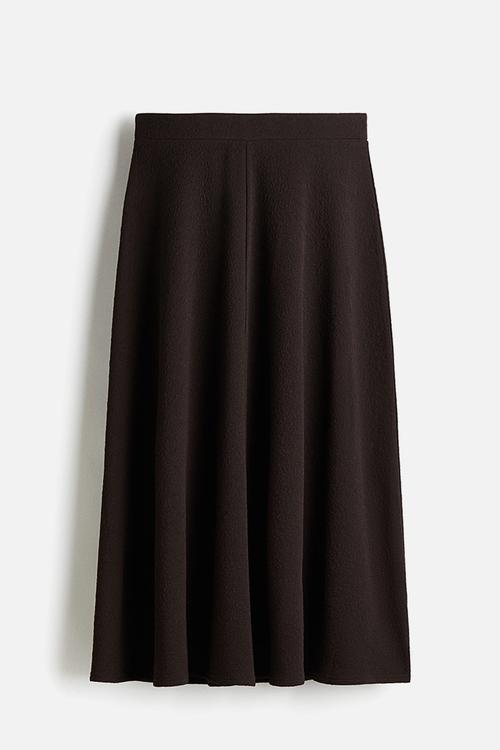 Circular midi skirt - dark brown