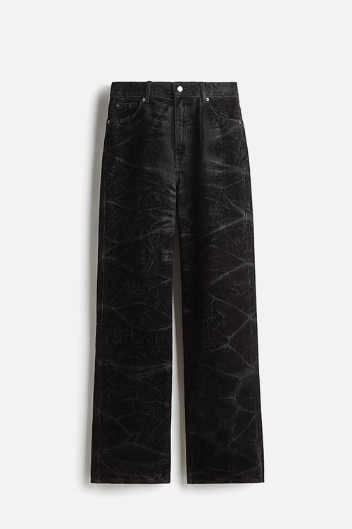 Flocked jeans - black