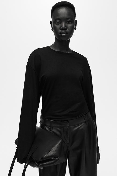 Long-sleeved top - black