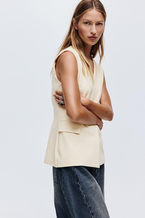 Long waistcoat - cream