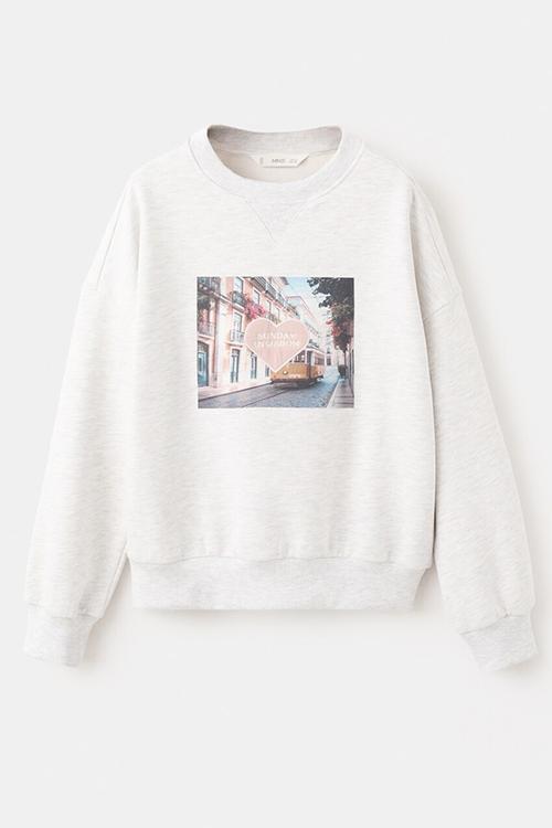 Sweatshirt FOTO - Light/Pastel Gray