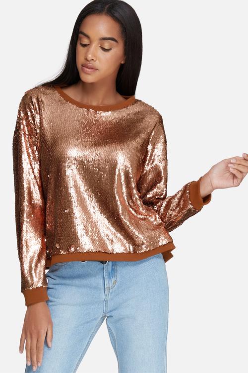 Relaxed sequin sweat