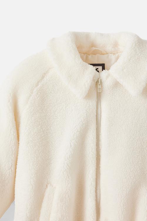 Teddy Bomber Jacket - Dark Vanilla