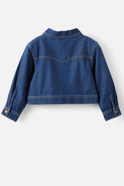 Relaxed Denim Jacket - Mermaid Midnight/Studs