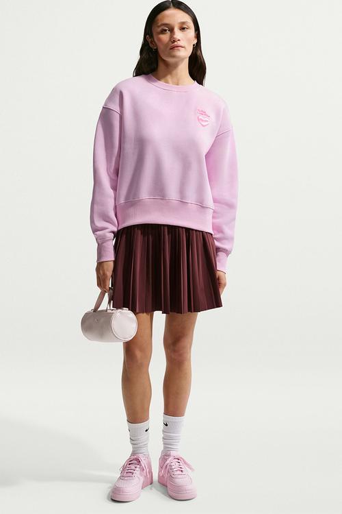 W Nsw Val Phnx Flc Os Crew - Pink Foam