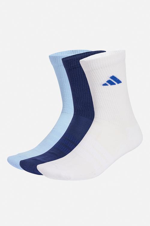 Cushioned  Ess Sportswear Crew socks 3 pk - dark blue/white/glow blue