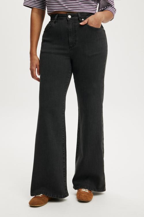 Curvy stretch wide jean - leo black