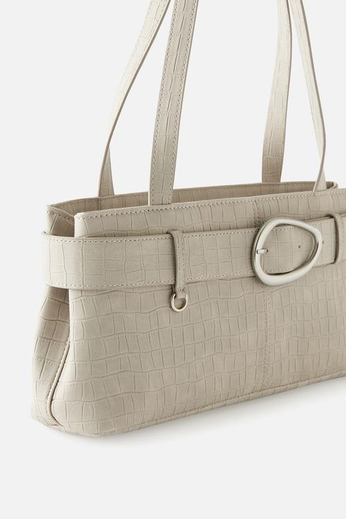 Maeve east west underarm bag - grey reptile micro