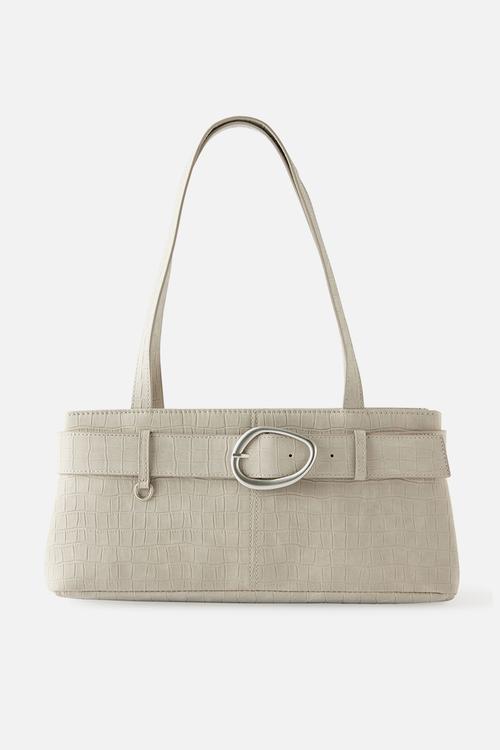 Maeve east west underarm bag - grey reptile micro