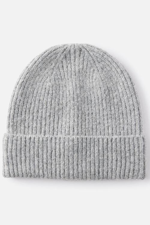 Ribbed beanie - grey marle